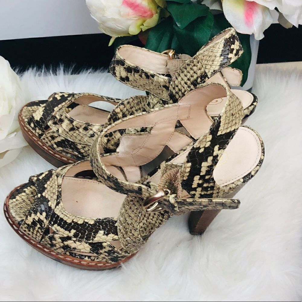Coach sneak print sandals sz 6B - Picture 3 of 7